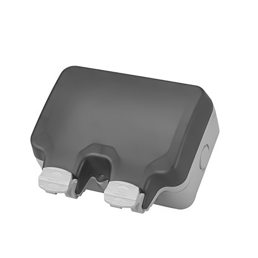 IP66 Waterproof Weatherproof Outdoor Wall Power Socket 16A Double EU Standard Electrical Outlet Grounded AC 220-250V For Garden