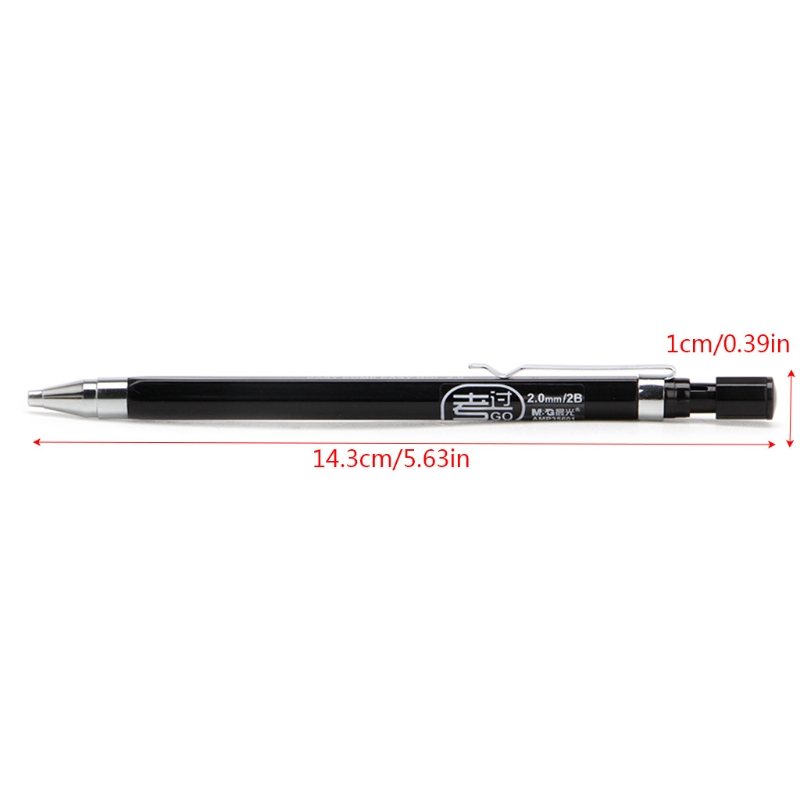 2mm 2b blyholder automatisk mekanisk blyant sorte ledninger til tegning af tegning af tegningskitse blyant