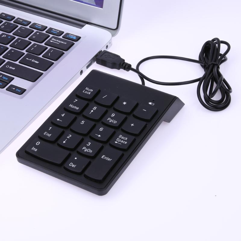 Wired USB Numeric Keypad Slim Mini Number Pad Digital Keyboard 18 Keys for iMac/Mac Pro/MacBook/MacBook Air/Pro Laptop PC