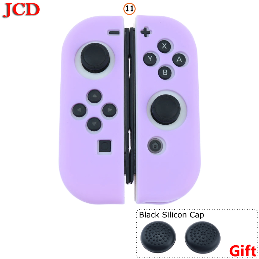 JCD For Nintend for Switch Controller Gamepad Joystick Silicone Case For Nintendo for Switch NS Black Silicon Cap: No11