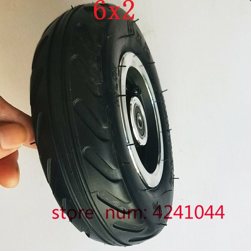 6 x 2 lufthjul bruk 6 " dekk legeringsnav 160mm pneumatisk dekk elektrisk scooter  f0 pneumatisk hjul vogn vogn oppblåsynge dekk hjul