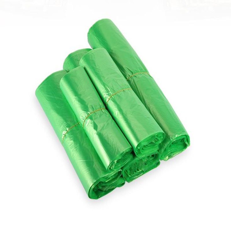 100pcs Green Plastic Bag Supermarket Grocery Shopping Disposable with Handle Vest Bag Kitchen Storage Clean Garbage Bag
