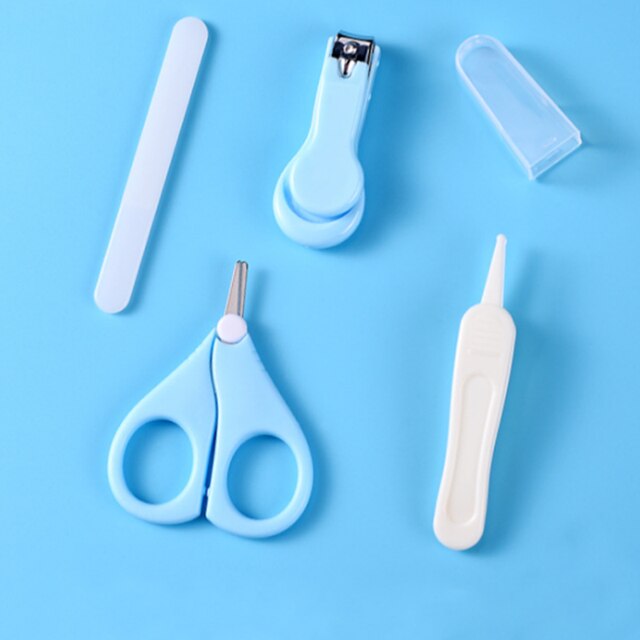 Vier Stuk Baby Nagelknipper Set: Blauw