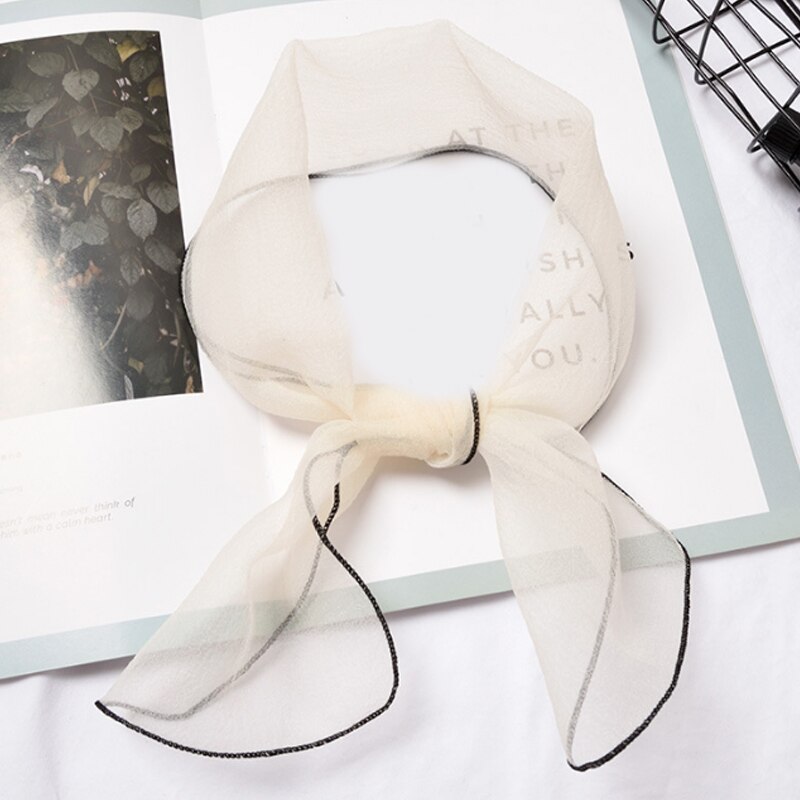 Solid Organza Women scarves Clothing Accessories Candy Color Korean Women Ladies Newest Magic Super Thin Scarves: Beige