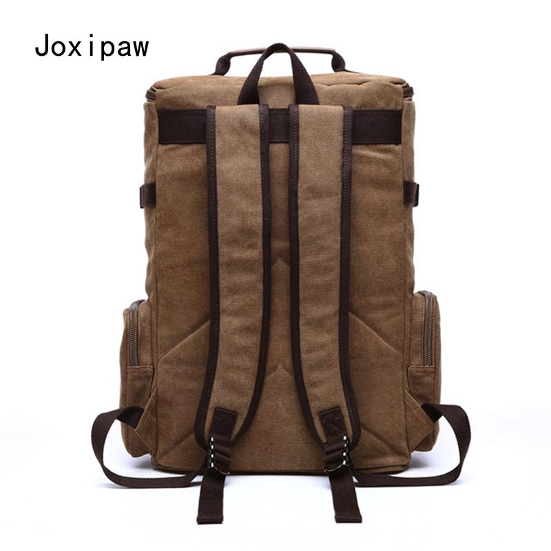 Men's Backpack Vintage Canvas Backpack School Bag Men's Travel Bags Large Capacity Backpack Laptop Backpack Bag High Qualit