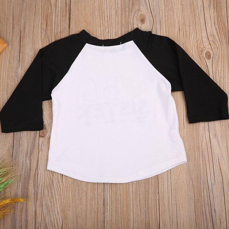 Baby Girls Clothes Summer Long Sleeve Cotton Kids Big Sister Letter T-Shirt Casual Child Clothing TShirt Top Blusa 2-7Y