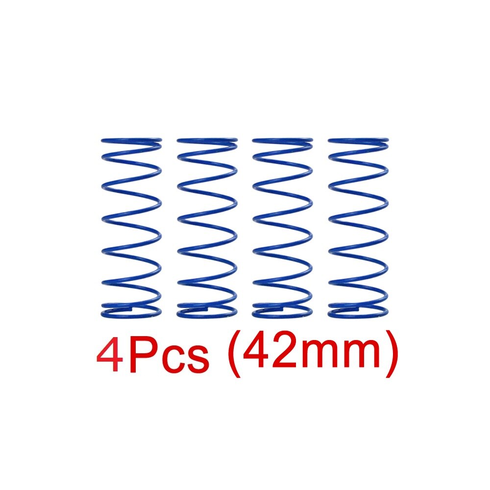 MEREPACCOR 4Stck Metall Stoßdämpfer Frühling für 1/10 RC Raupe Auto TRX4 axial SCX10 90046 D90: 42mm 4Stck