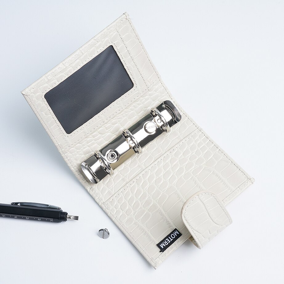 Moterm A9 Size Metal Spiral Rings Binder Clip 3 holes With 2 Pairs of Screw For Diary Notebook Planner Binder Clip File Folder