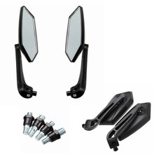 2 uds espejo retrovisor espejo Reflector para motocicleta ATV Quad Scooter negro espejos retrovisores tornillos