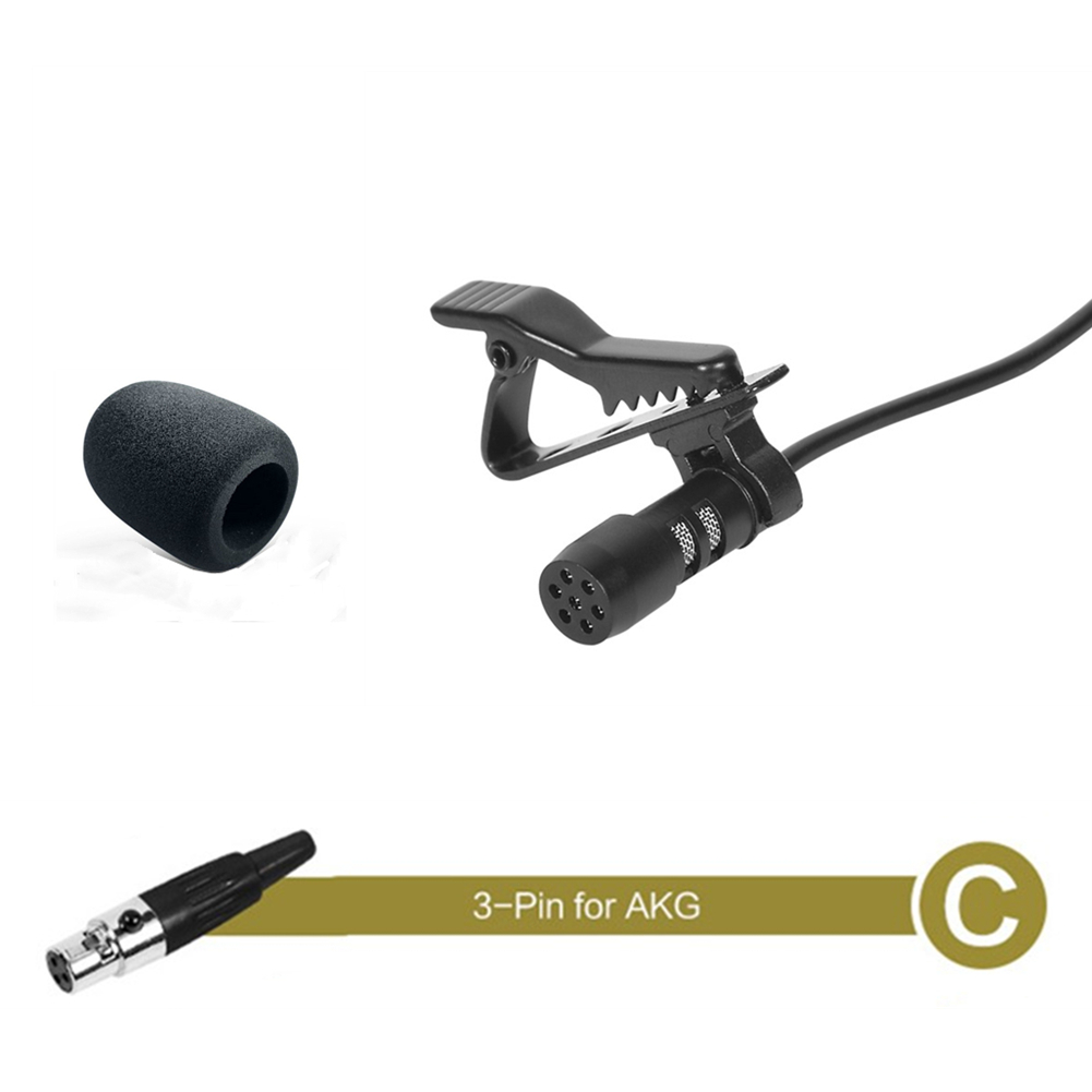 3.5Mm Zwart Lavalier Revers Microfoon Miniatuur Broadcast Voor Draadloze Systeem Met Een Metalen Clip En Een Voorruit