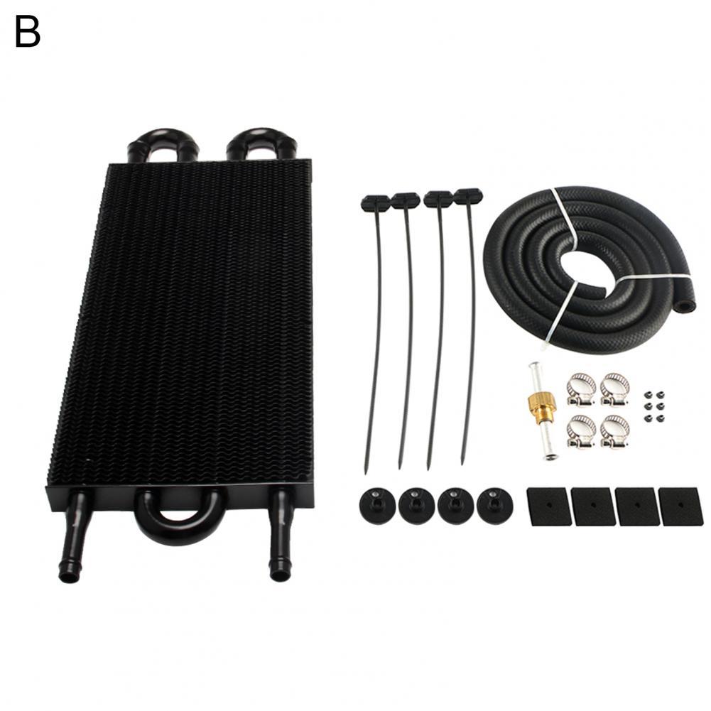 Engine Oil Cooler Heat-resistant Aluminum Alloy High Strength Engine Oil Cooling System Kit Oil Cooler Radiator for SUV:  B