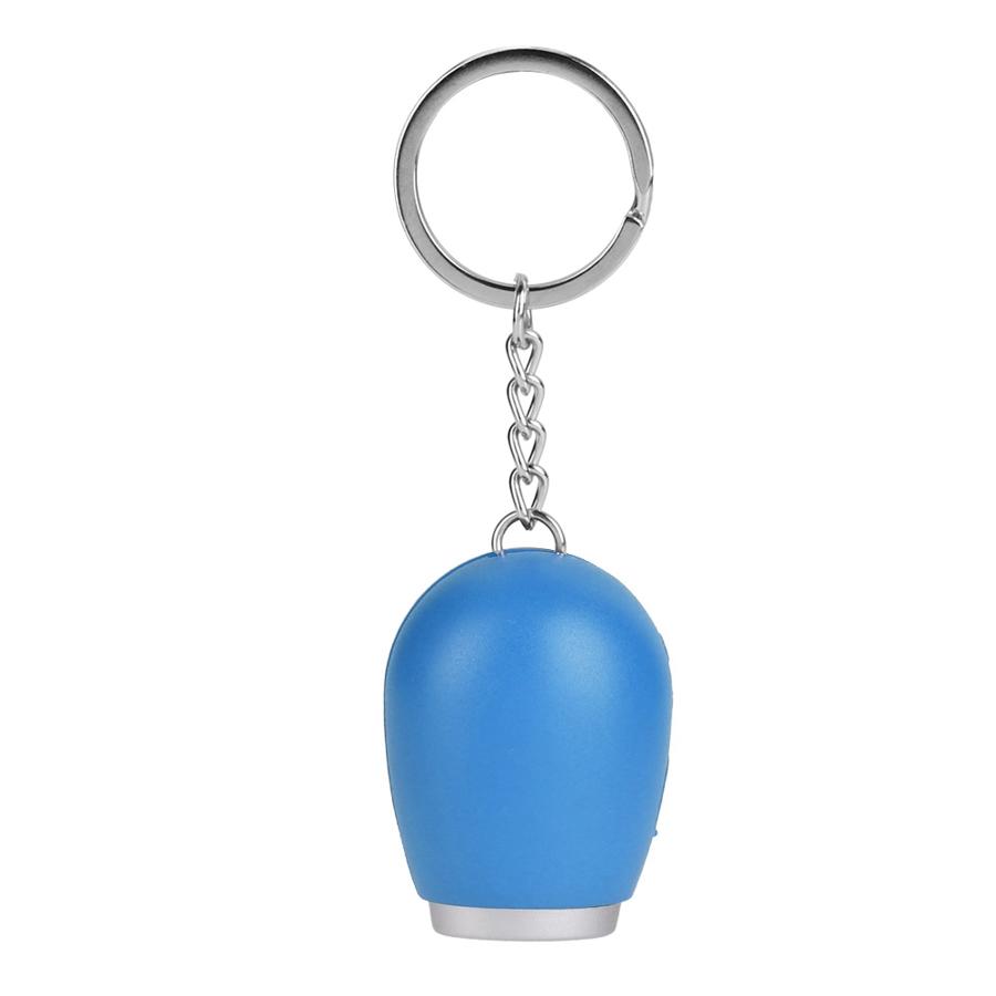 Lichtgewicht Draagbare Mini Sleutelhanger Led Beam Digitale Tijd Projectie Klok: Blauw