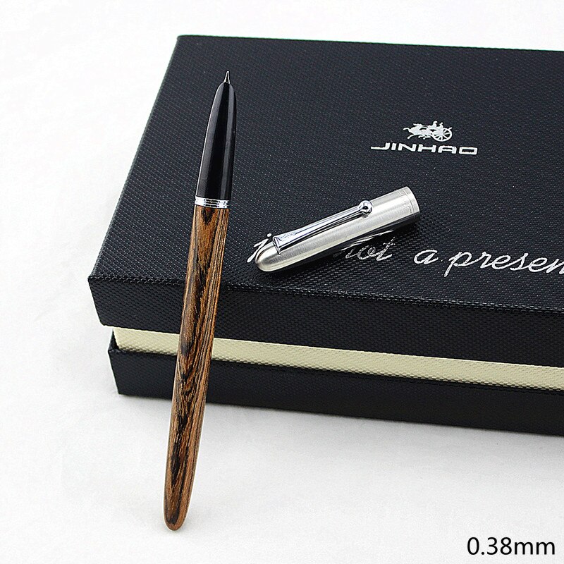 JINHAO Luxury wood fountain pen ink pen nib 0.38mm caneta tinteiro Office Stylo plume Penna stilografica 51