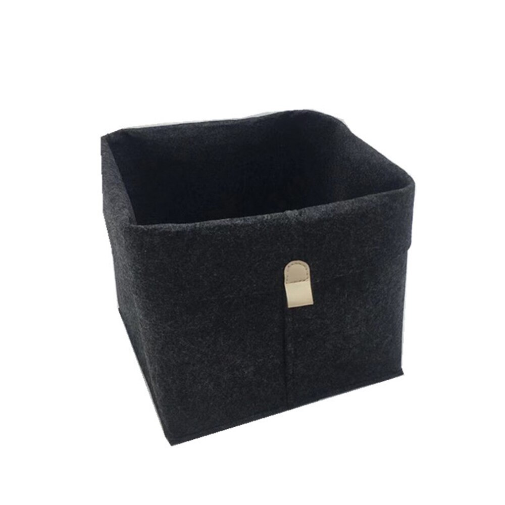 Laundry Basket Rectangular Felt Foldable Storage Basket Toy Book Dirty Clothes Container Desktop Living Room Bathroom Organizer: 23x23x26cm-B