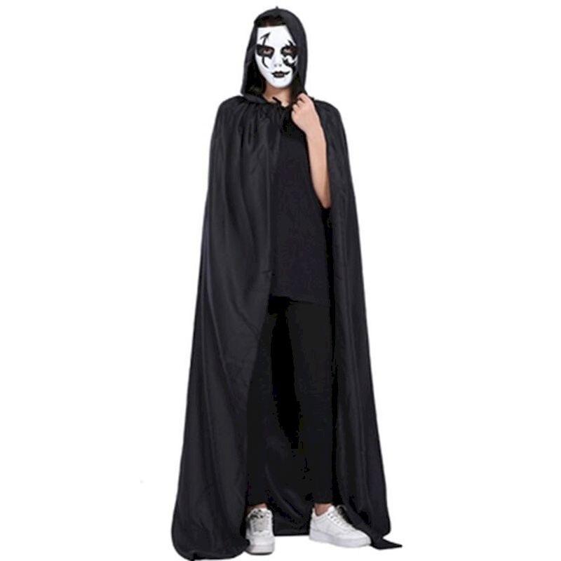Nicemix halloween kostuum vrouw en kinderen cosplay grim reaper mantel vampier cosplay kleding dag van de doden duivel zwarte print