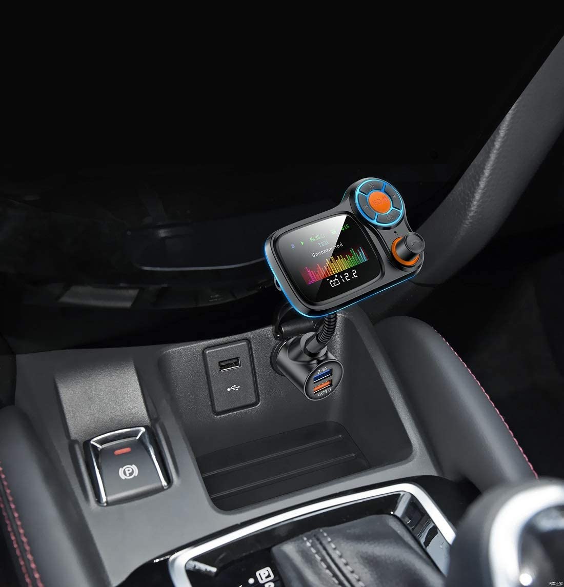 FM Modulator Transmitter Bluetooth 5.0 FM Radio 2.4A Handsfree USB TFCard Wireless Aux Car Audio Support Kit Charger Car C6T4