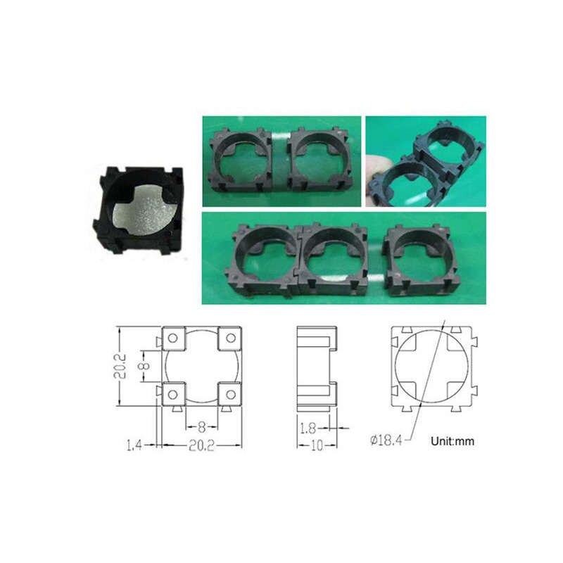 Gtf 100 stück/set 18650 batteriegehäuse, halterung für li-ionen-akkus, zylindrische batteriehalterung, 18650 li- ionenzellenhalter