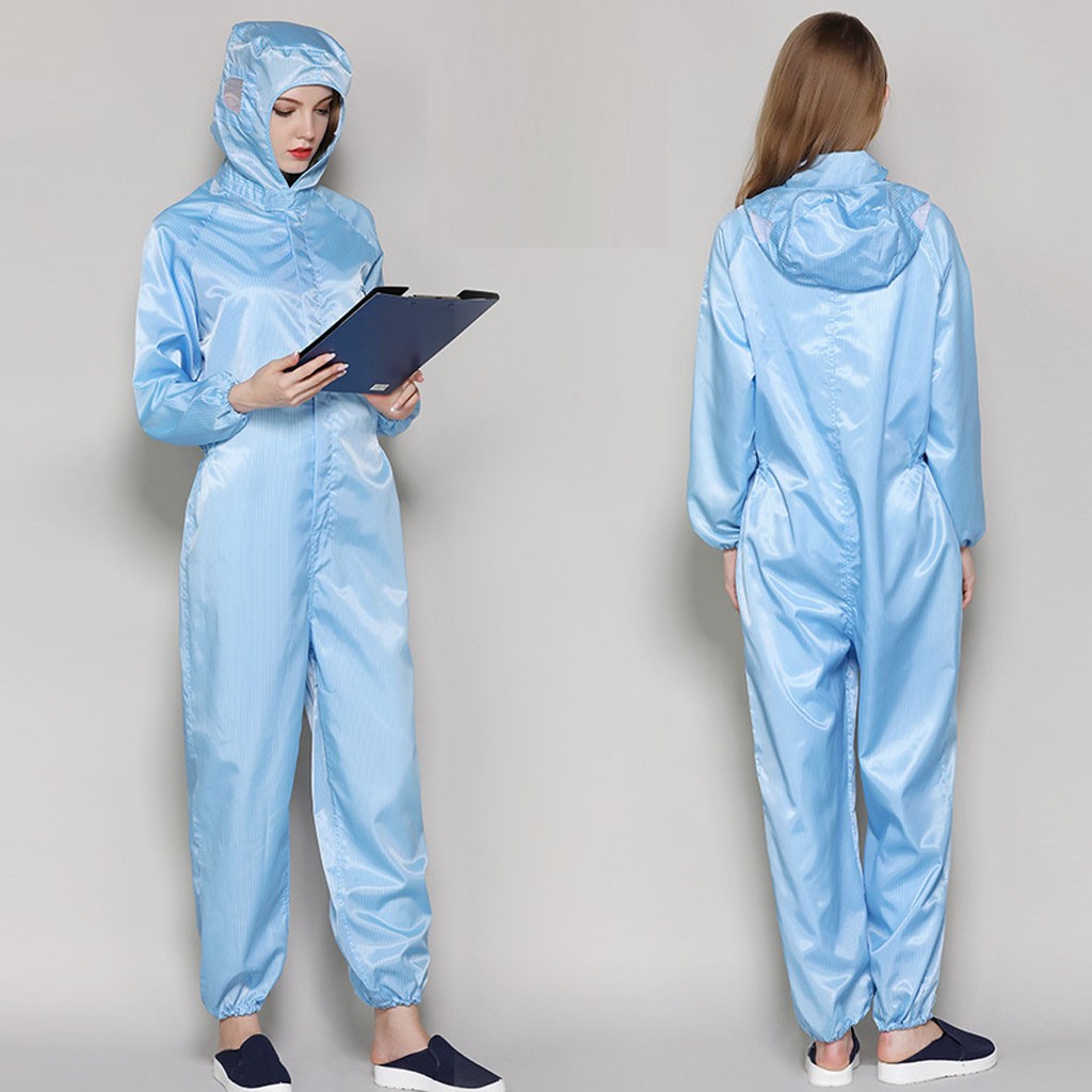 Female Protective Clothes Reusable Isolation suit Anti-Static Waterproof Anti-Fog workwear спецодежда Female Jumpsuit A60: Blue / XL