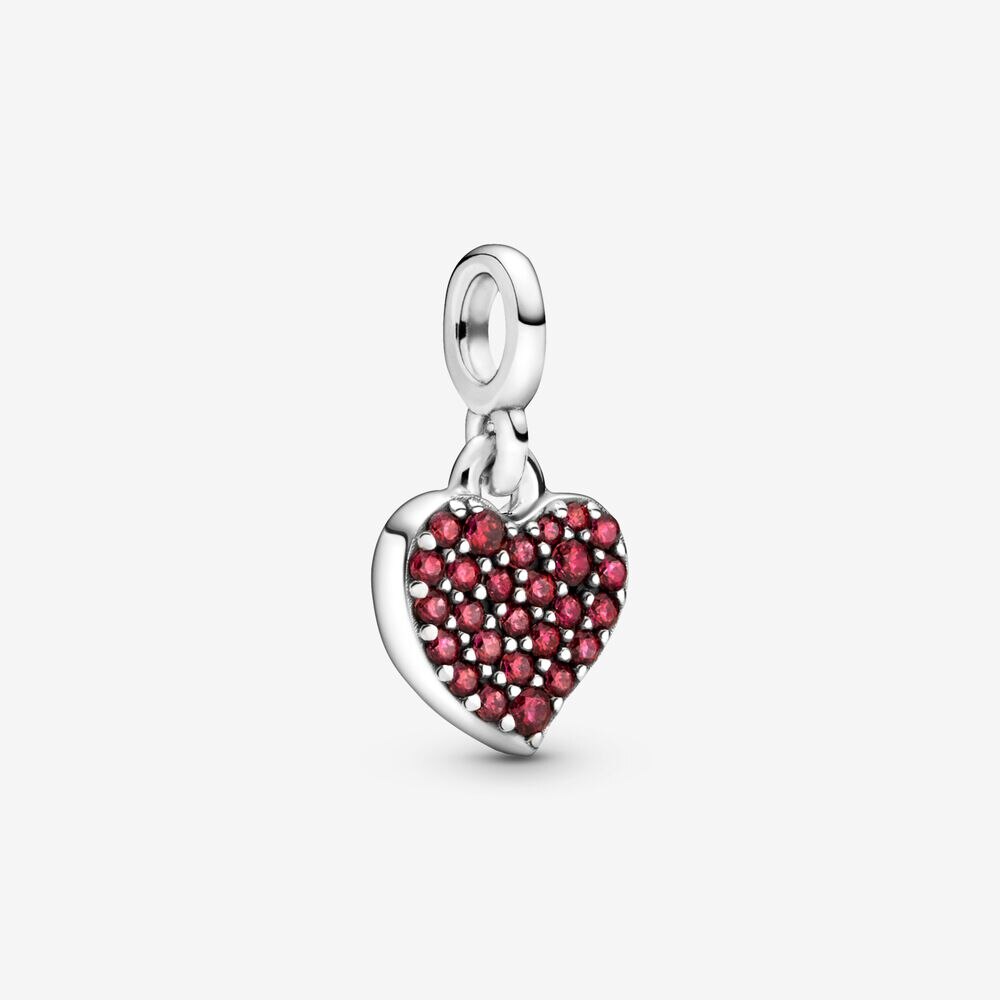 Genuine Loved Heart Ear Hoops Earrings for Women Earring with Charms for Original Millie Charm: PTC125