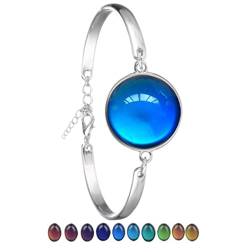 Pulseira clássica temperatura mudança de cor cor humor venda quente jóias inteligente descolorido pulseiras melhor presente para amigos frete grátis