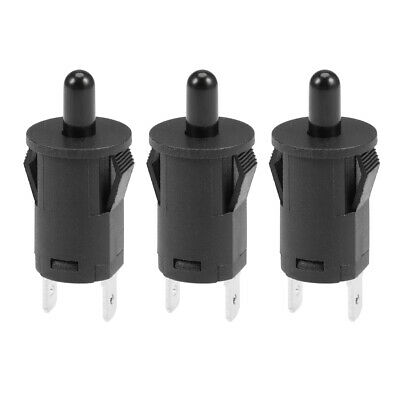 Refrigerator Door Light Switch 10mm Momentary Fridge Switch NC AC250V Black 3pcs