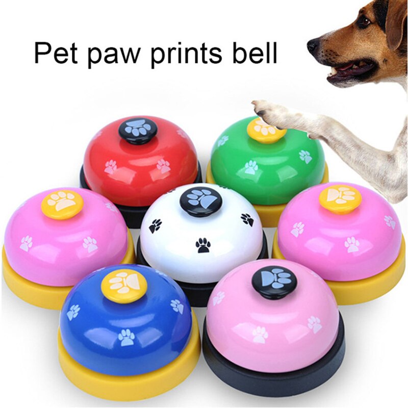 Dog Toy Pet Bell Training Bell Responder Puppy Feeding Metal Meal Bells Cat Dog Ring Pet Supply Interactive Training Food Feeder