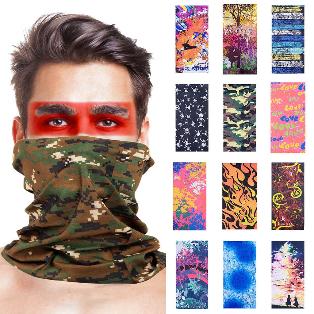 Outdoor Print Seamless Magic Scarf Ear Hook Sports Scarf Neck Tube Face Dust Riding Bandana UV Protection Neck Gaiter Scarf