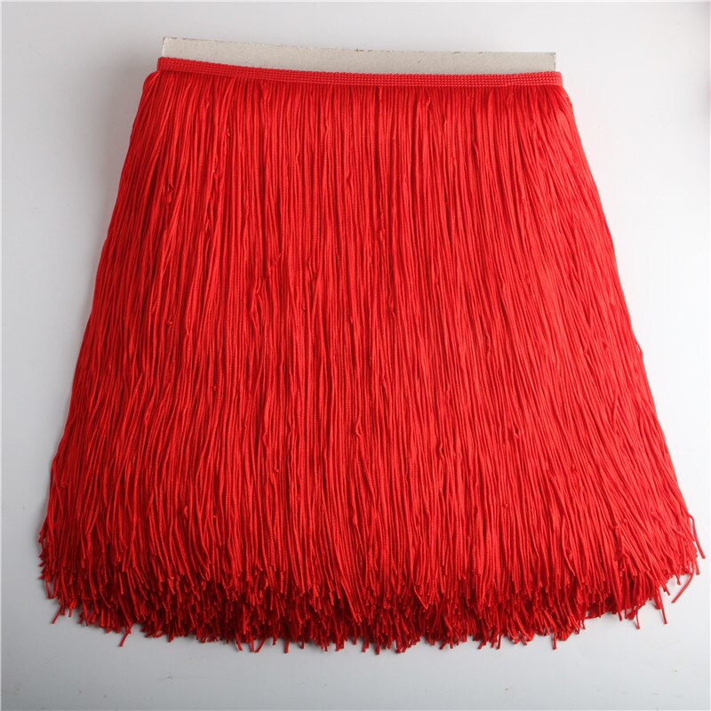 Franges longues en dentelle rouge, 10/15/20/30cm, accessoires décoratifs pour robe de scène, glands pour rideaux