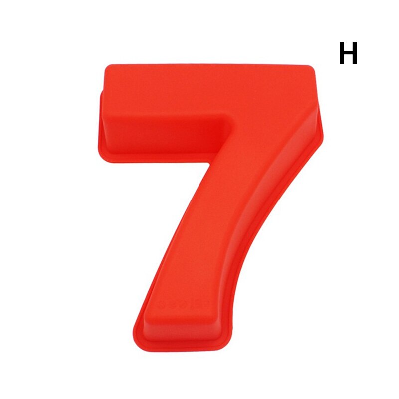 0-9 Número Digital molde de la torta números para tarta forma decoración de pasteles herramienta para boda cumpleaños aniversario: 7