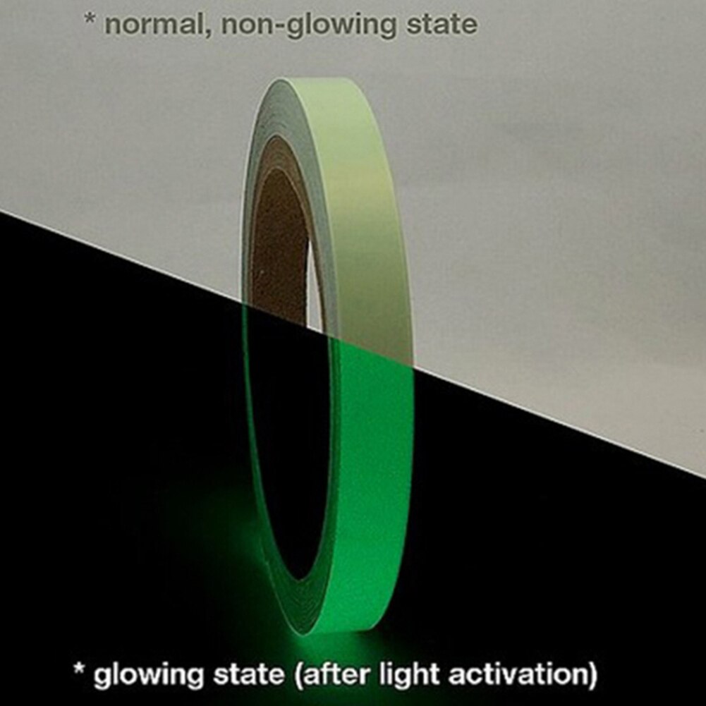 PVC Glow in The Dark Tape Luminous Emergency Roll Safety Warning Tape Night Self-adhesive Security Sticker Walls Steps Exit Sign