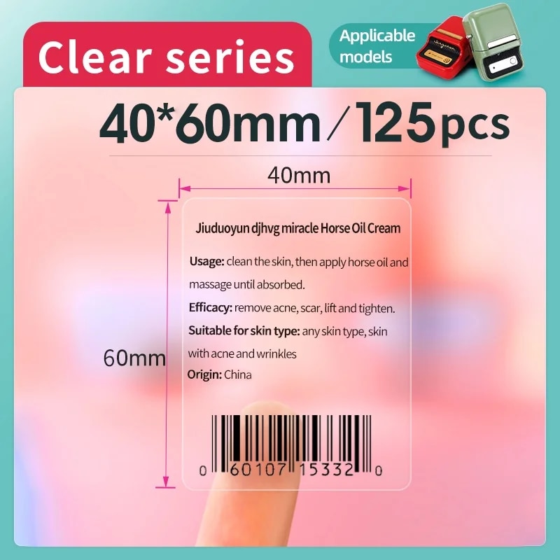 Niimbot Transparent Self-adhesive Label Paper For Mini Portable Thermal Printer Round Sticker For B1 B21 Niimbot Paper Labels: green