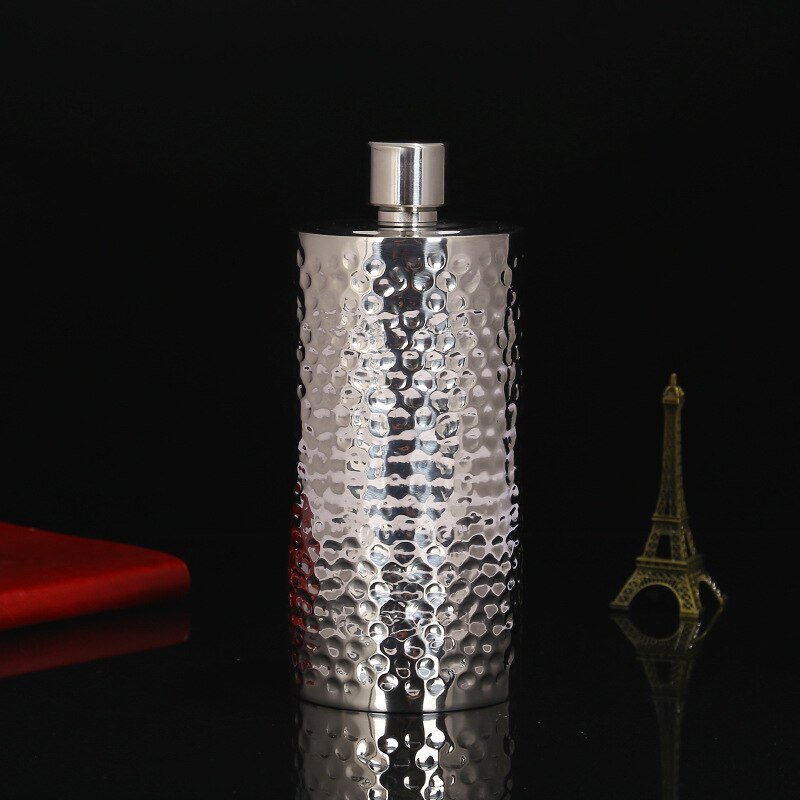 304 stainless steel kettle thickened, Jin filled cylindrical kettle, Russian portable round Baijiu: 1 kg- dot