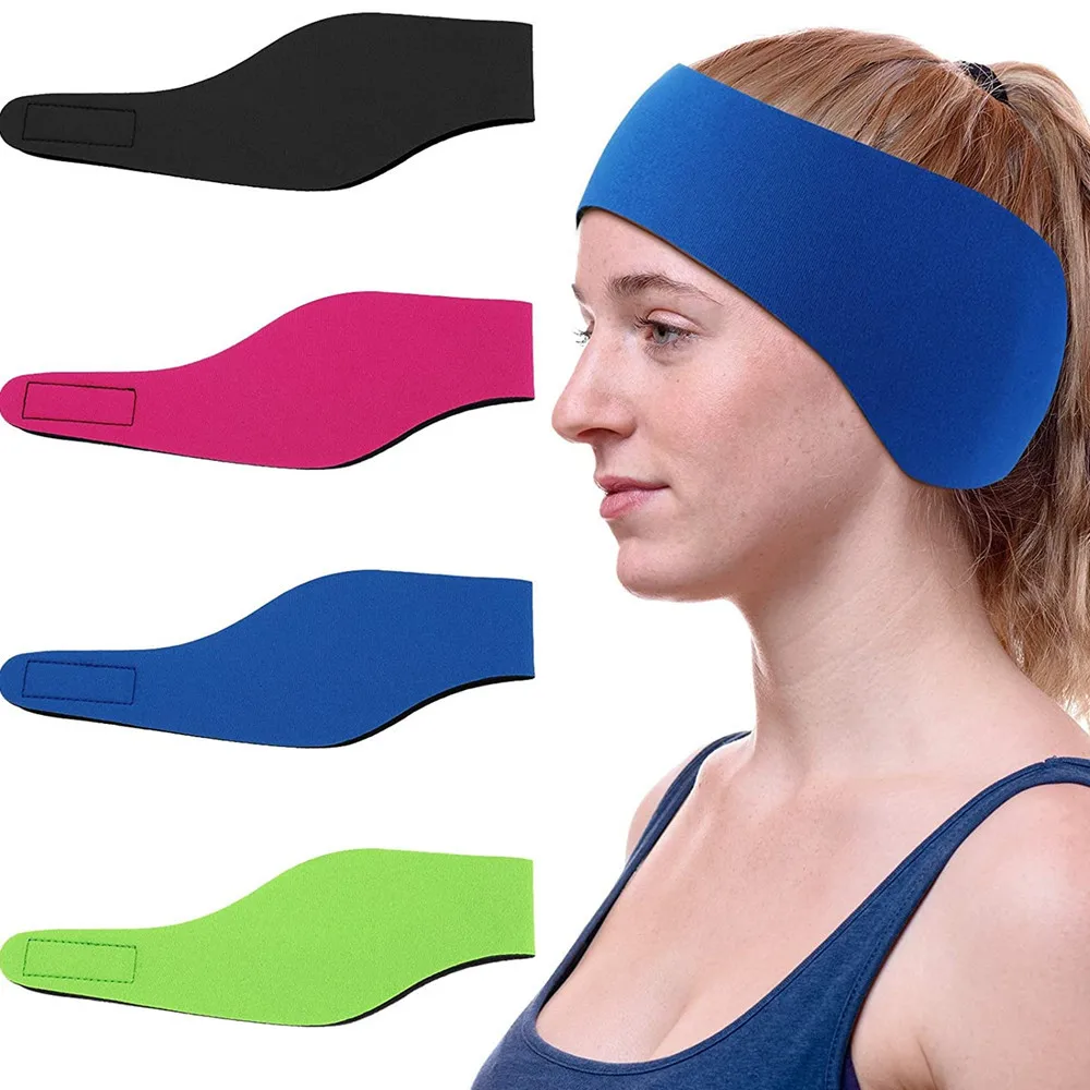 Einstellbare Frauen Männer Erwachsene freundlicher Schwimmen Baden Yoga Wasserdichte Ohr Haarband Stirnband Schutz Wasser Sport Neopren Stirnband