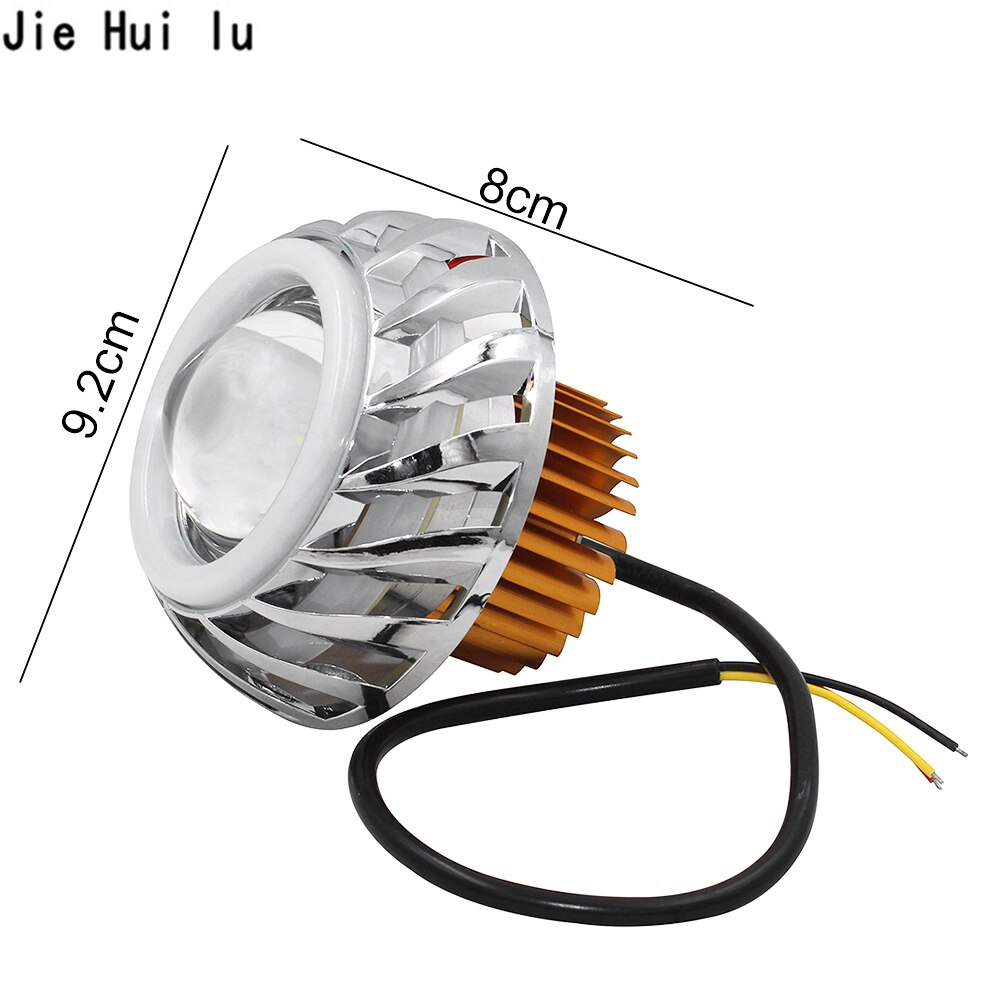 Bil motorcykel motorcykel huvud 30w led angel eyes strålkastarlins helljus/halvljus miniprojektor demon eyes drl lampa eftermontering