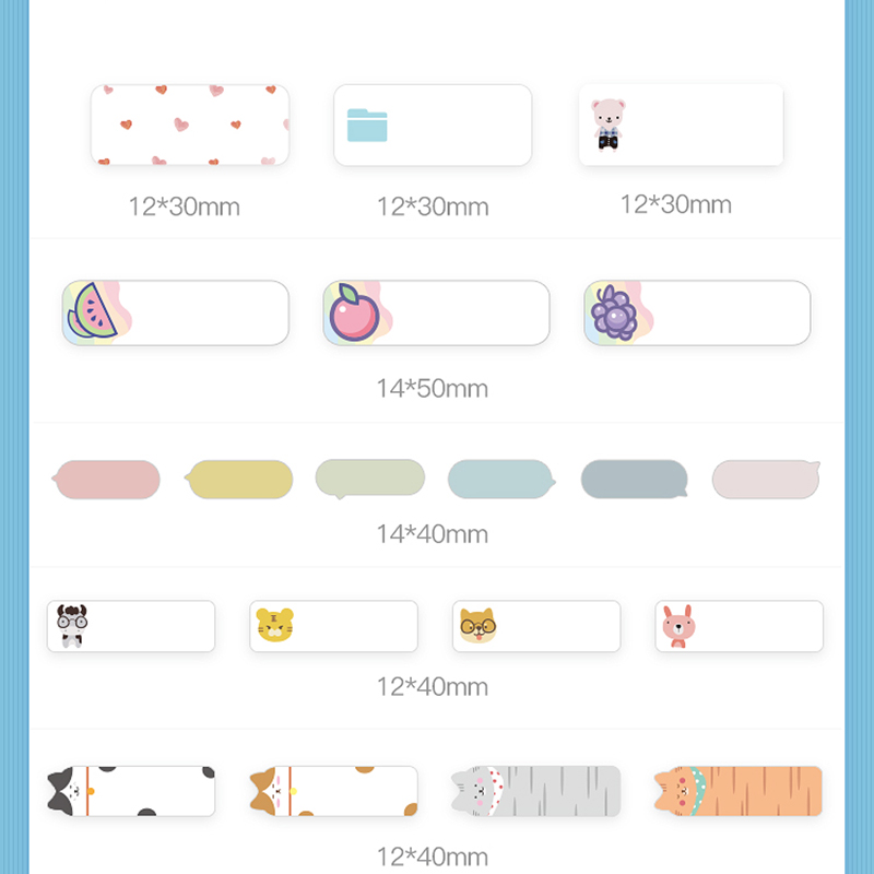 Niimbot D11 Label Papier Dier Serie Leuke Mooie Label Tape Sticker Waterdicht Anti-Olie Scheurbestendig Scratch-slip Label