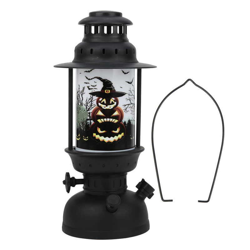 Halloween Lantern Hand Held Pendant Halloween Party Decoration Flame Light: B Style