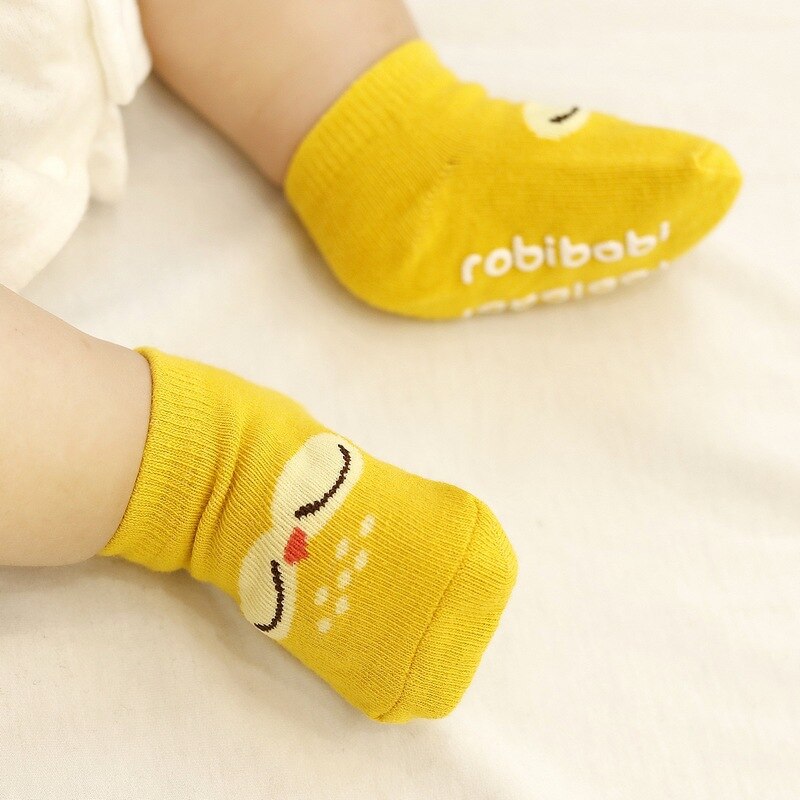 Tegneserie nyfødte baby sokker calcetines efterår vinter blød baby piger drenge sokker toddler spædbarn søde sokker til baby pige sokken: Guld / 24m