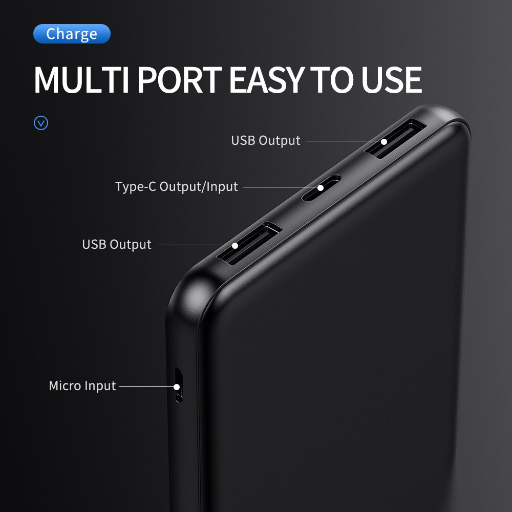 ROCK Schlank Power Bank 10000 mAh Tragbare Lade Ultra dünne Power externe batterie backup pack für iPhone poverbank 10000mah