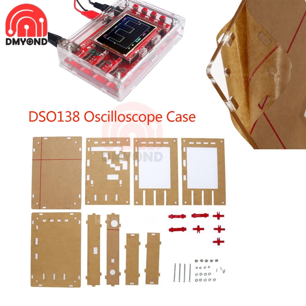 DSO138 osciloscopio de la caja de la cáscara de la cubierta de la estructura transparente para osciloscopios digitales portátiles Kit Protector DIY Accesorios