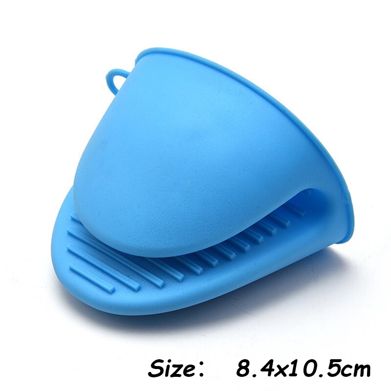 Guantes de silicona resistentes al calor para horno, manoplas gruesas antideslizantes sólidas para cocinar a la parrilla y hornear, 1/2 Uds.: 1pcs Small Clip
