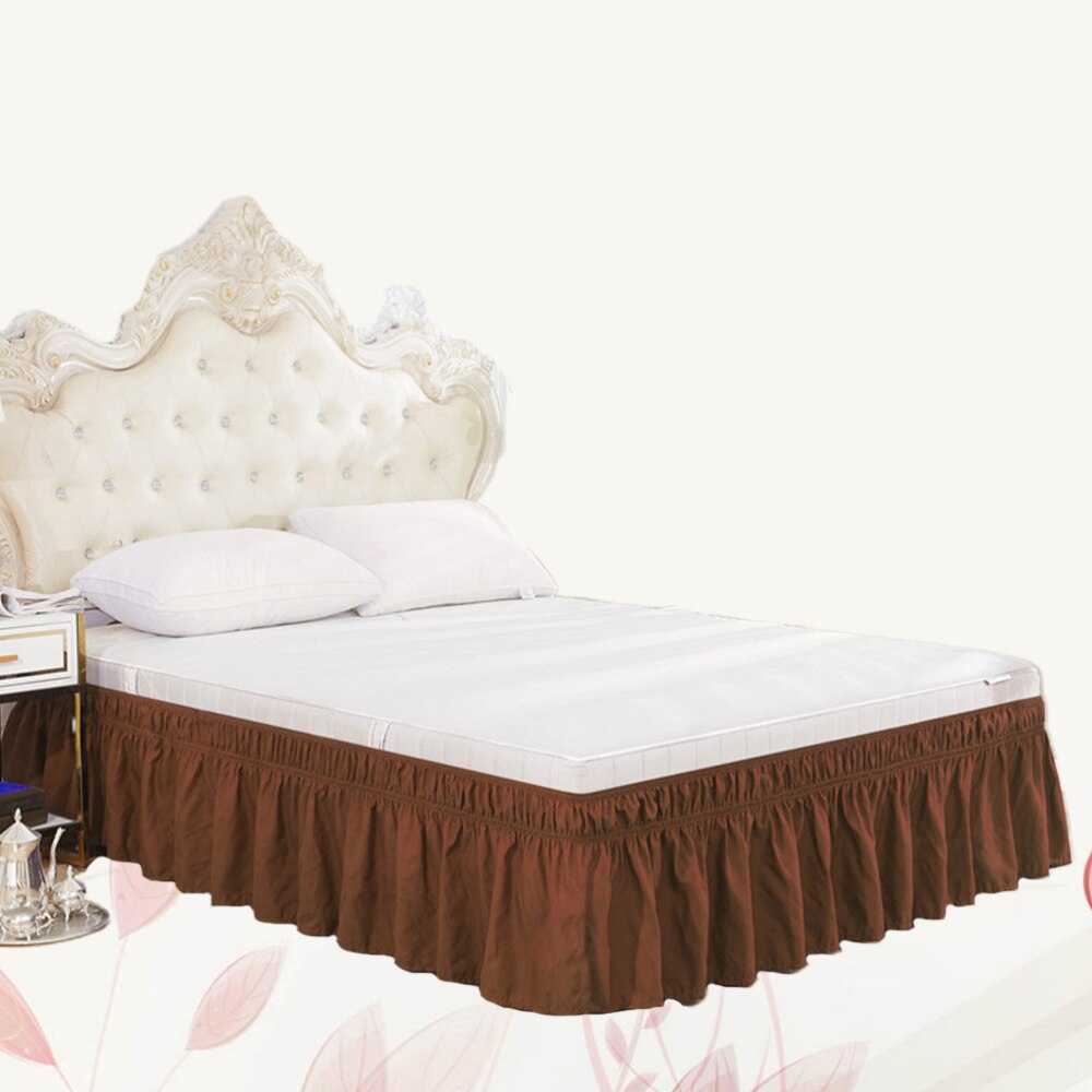1pc lagner sengetøj plisseret nederdel støv flæse seng skjorte seng tilbehør bouffancy seng nederdel til seng hotel: Kaffe