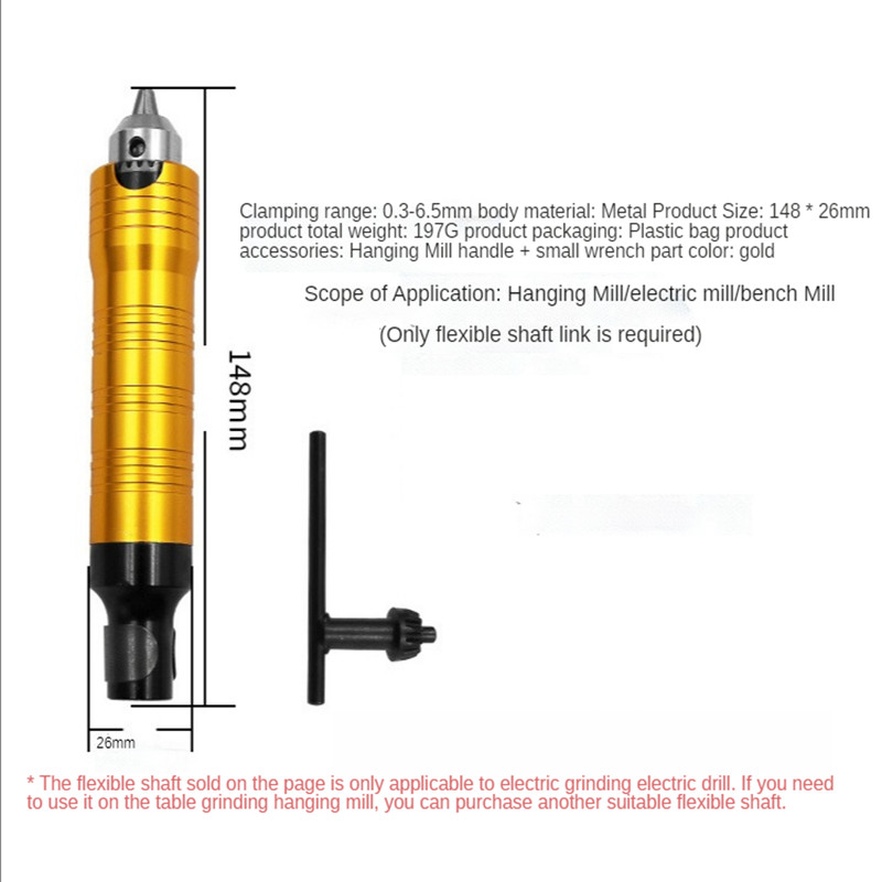 Outil de meuleuse rotative 0.3-6mm, arbre Flexible Flexible, mandrin de perceuse 0.3-6mm pour outil rotatif Dremel