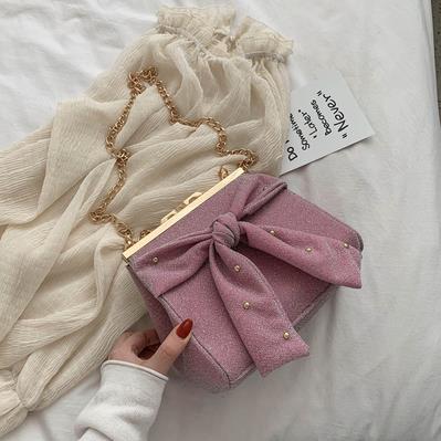 blendend Großen Bogen Süße Mädchen Frauen Geldbörsen und Handtaschen Crossbody-tasche Schulter Kette Tasche Weibliche Handtasche Totes für Weibliche beutel: Rosa