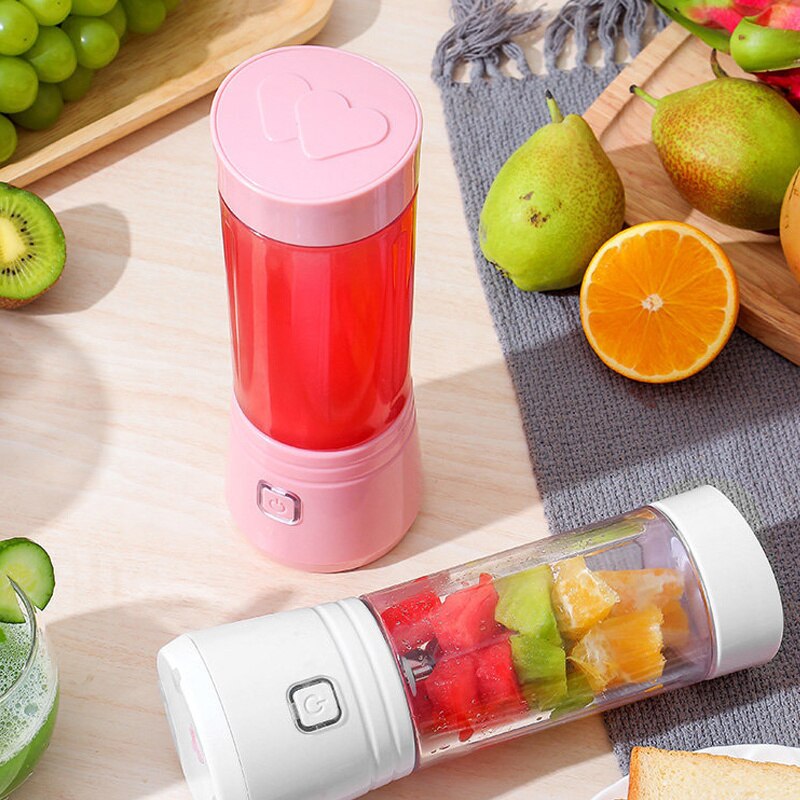 Handheld Wireless Electric 6 Blender Portable Juicer USB Rechargeable Fruit Mixer Cup Smoothie Maker Juicer Cup Food Processor