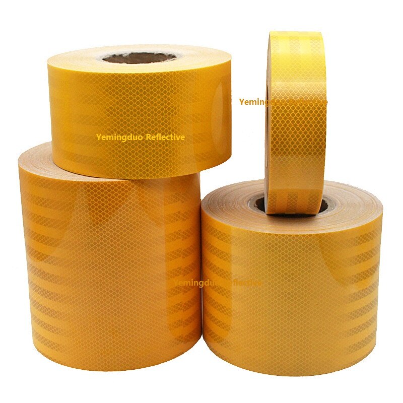 15cm Orange Reflective Tape Dangerous Goods Transport Vehicle Special Reflective Sticker TankCar Body Self-adhesive Warning Sign