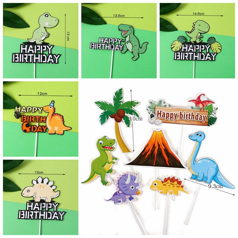 Dinosaure thème fête décoration de gâteau Jungle Safari anniversaire Party1st fête d'anniversaire garçons jurassique monde fête bébé douche décor