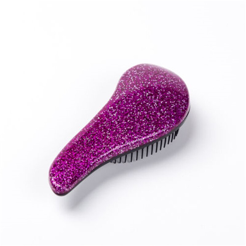 Mommy Baby Glitter Massage Comb Tangle Styling Knot Magic Comb Hairbrush: Purple