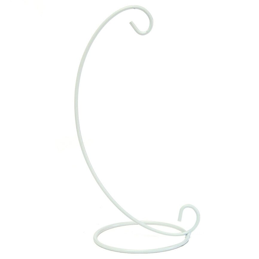 Bougeoir en fer et métal à suspendre photophore, ornement en verre, porte-bougie à suspendre J #3: White / 23cm