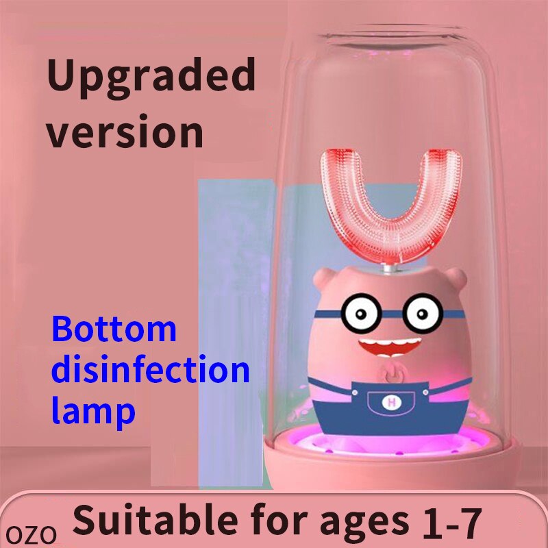 Children Smart 360 Degrees Electric Toothbrush Kids Silicon Automatic Ultrasonic Teeth Tooth Brush Cartoon Pattern XaoMi U