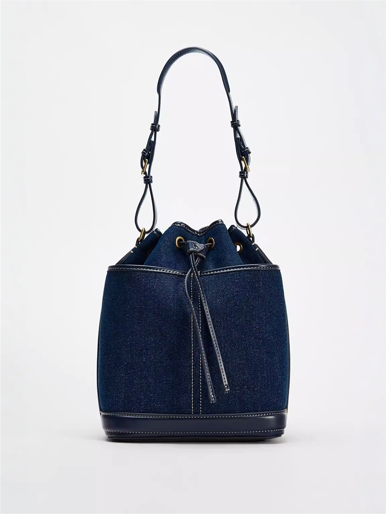 Autumn/Winter denim hand bill shoulder bag canvas bucket bag